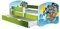 ACMA Kinderbett Jugendbett mit Einer Schublade und Matratze Grün mit Rausfallschutz Lattenrost II 140x70 160x80 180x80 (21 Piraten, 180x80 + Bettkasten)