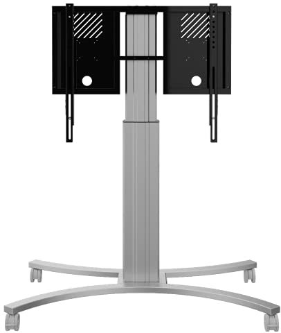 celexon TV/Display-Roll-Ständer Expert Adjust-4286MS Silber | für 42-86 Bildschirme bis 136kg | elektrisch höhenverstellbare Universal-Halterung für LCD/LED/OELD & Plasma Fernseher bis VESA 800x600