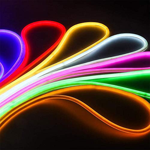 Strip Light 15M Pink LED Flexible Strip Light AC 220V LED Neon Flex Tube IP65 Waterproof Rope String Lamp, Multi Color Select for Home DIY Holiday Festival Decoration EU Power Plug