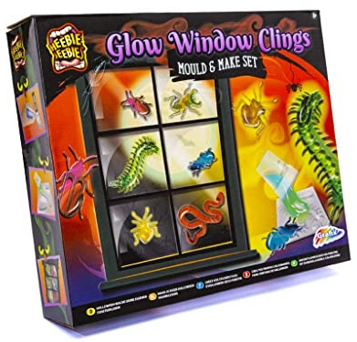 Heebie Jeebies Mould & Make Your Own Halloween Glow Fensteraufkleber, gruseliger Käfer