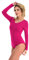 Magi Damenbody | Overall Bodysuit mit Rundhals für Frauen | Langarm Damen Body in verschiedenen Farben | Optimale Alternative für Sport & Freizeit | Eleganter Jumpsuit (L, Pink)