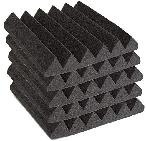 Linyeux 12 PCS ACOUSTIQUES Studio Studio Studio Absorption Sound Panneaux muraux Son Isolant Sponge Sponge Panneau de Traitement d'absorption Tile (Color Name : Black)