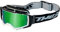 TWO-X Cross-Brille - Motocross-Brille mit verspiegeltem grünen Glas - Brille - Enduro & Downhill - Schutz-Brille - Atom - Blizzard-Weiß-Schwarz