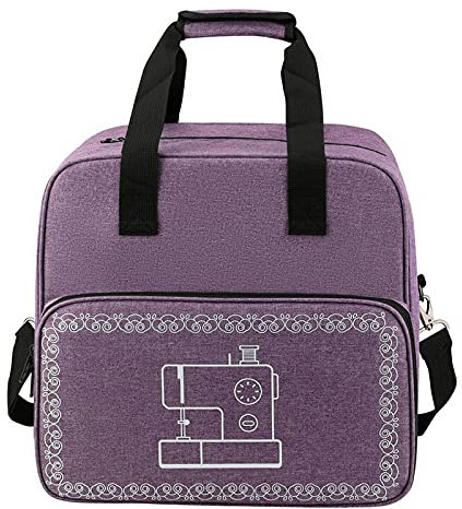 Große Nähmaschinentasche Aufbewahrungstasche Tragetasche Tragbare Reise Zuhause Organizer Tasche für Nähzubehör (lila)