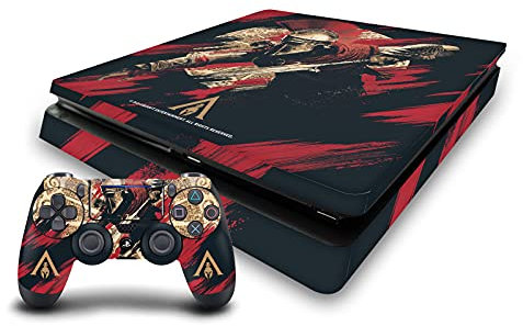 Head Case Designs Offizielle Zugelassen Assassin's Creed Alexios Odyssee Kunstwerk Vinyl Haut Gaming Aufkleber Abziehbild kompatibel mit Sony Playstation 4 PS4 Slim Console and DualShock 4 Controller