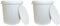 25l Plastic Bucket with Lid, Hard Wearing, Plaster and Cement Mixing, Paint Bucket, Garden, Container - Set of 2
