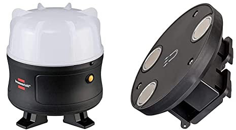 Brennenstuhl Projecteur LED portable BF 3000 MA rechargeable, 360°, 3000 lumens & Support Magnétique pour Projecteurs LED rechargeables, Noir Multicolore
