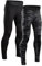 DANISH ENDURANCE Kompressionshose 2er-Pack für Herren Mehrfarbig (1x Schwarz, 1x Grau Camo) M