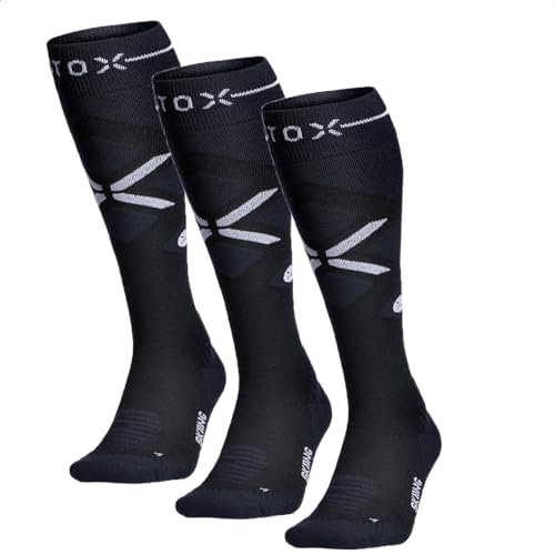 STOX Energy Socks | 3 Pack Skisocken für Herren | Premium Kompressionssocken | Skistrümpfe aus Merinowolle | Keine kalten Füße | Kein Krampf | Snowboard Socken