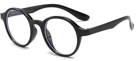 TECH-LINE-DIRECT FASHION ACCESSORIES Blue Light Blocking Glasses Computer Gaming Eyeglasses UV Protect For Kids UK (Black Frame + Clear Lens)