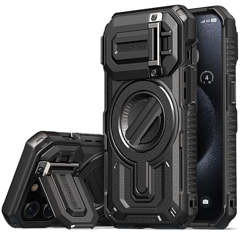 VRS DESIGN Terra Guard Ultimate für iPhone 15 Pro (2023), hochwertige, robuste, vollständig abgedeckte Kameralinsenschutzhülle, kompatibel mit Magsafe (mattschwarz)