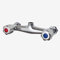 Zoegneer Grifo mezclador de ducha para baño, grifo de pared de doble mango, doble control, grifo de agua caliente y fría, cuerpo de cobre