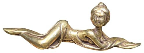 YHDONE Brass Beauty Briefbeschwerer Scholar's Room Supplies Stifthalter Ornament Messing Bronze Feng Shui Maskottchen