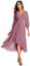 Ever-Pretty Women's Prom Dress Mid Length Bridesmaid Dresses with 3/4 Sleeves Evening Dresses Orchid 10