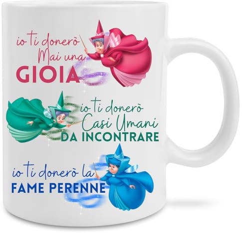Hole Gadget Tazze Divertenti, Tazza Mug con Idee Regalo Divertente e Originali da Colazione o da The, Regali Simpatici per Sorella, Mamma, San Valentino, Uomo, Donna (Fatine)