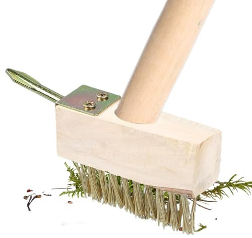 Moosentferner für Pflastersteine, Auffahrt Moosentferner Tragbare Pflastersteinbürste, Manuelle Fugendüse Unkrautentferner, Multifunktionales 45-Grad-Deckreinigungswerkzeug für Deckpflaster, Rasen