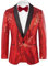 GRACE KARIN Modern EIN Knopf Jacke Sportliches Golf Weihnachten Anzugjacken Formelle Sakkos Rot XXL