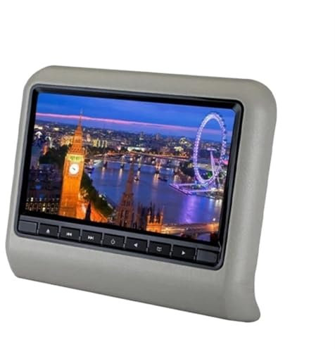 MZZYG Car DVD Player 9 Inch Car Seat Back Headrest LCD Display Mp3/mp4 Multimedias Player Gaming FM Transmitter Remote Control DVD Player Monitor(AV Grey)