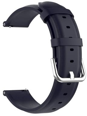 Cuir Bracelet Compatible avec Fossil Crewmaster Hybrid Bracelet de Remplacement, Les Bracelets Homme Femme de Montre Réglable Pour Montre Intelligente Fossil Crewmaster Hybrid, Bleu foncé