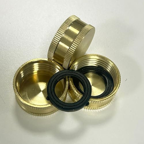 Snowchecking Garden Hose Female End Cap, Brass Spigot Cap 3/4 Inch Garden Hose End Cap Female Connector Leak-Proof Watering Equipment Accessory