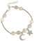 Herzschmuck für Frauen, Stern-Mond-Armband für Frauen, Mondstein-Perlenarmband, Opal-Glasur, Armband, Mond, Planet, Armband, handgefertigter Schmuck für Frauen, herzförmige Ohrringe für Frauen,