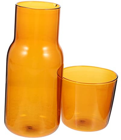 KICHOUSE Set di bollitore di tazza brocca Bottiglia d'acqua trasparente brocche d'acqua potabile portatile bottiglie di con coperchi bottiglia di Jug di Bicchiere