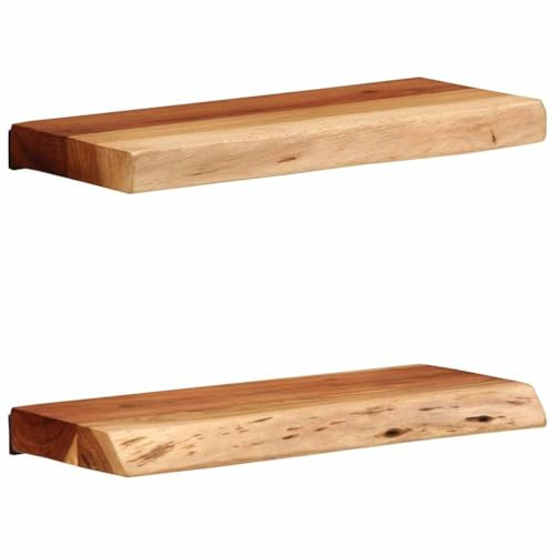 vidaXL Wall Shelves 2 pcs 40x20x3.5 cm Solid Wood Acacia