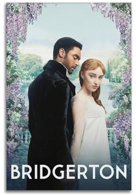 HRUERYWRBTT Bridgerton TV-Serie 4 Poster, ästhetische Wandkunst, Leinwand, Vintage-Poster, dekoratives Gemälde für Wohnzimmer, Schlafzimmer, Dekoration, 30 x 45 cm, ungerahmter Stil