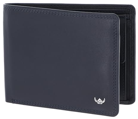 Golden Head Leder Geldbörse Polo RFID Protect Scheintasche 1138 Marineblau dunkelblau