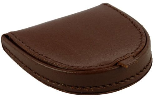 Classic Leather Change Tray Purse (Tan)