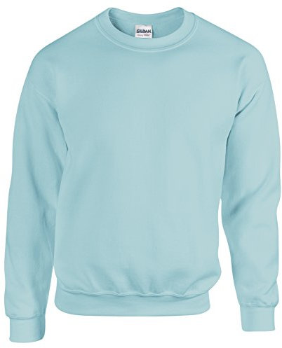 GILDAN Men's 50/50 Adult Crewneck Sweatshirt, Blue (Light Blue), S UK