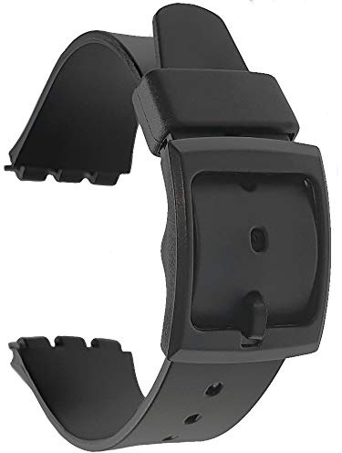 Talk Time Swatch Compatible Watch Strap Black 17mm Fitment (20mm Overall)