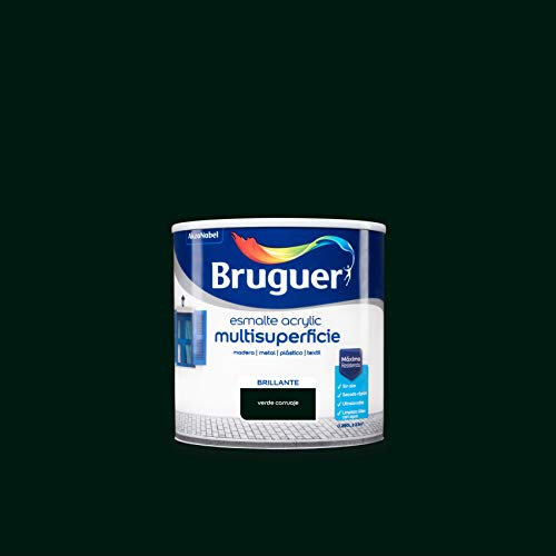 Bruguer Acrylic Multisuperficie Esmalte al agua Brillante Verde Carruajes 250 ml