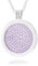 Morella Damen Halskette 70 cm Edelstahl und Anhänger mit Coin Glitzersteine Flieder 33 mm im Schmuckbeutel
