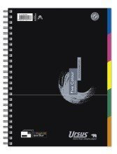 Ursus Competence Collegeblock Five Colour A4 100 Blatt 70g/qm 5mm kariert