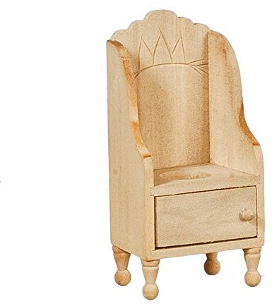 Melody Jane Dolls House Victorian Potty Chair Unfinished Bare Wood Miniature Furniture