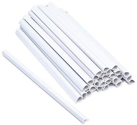 Estexo 30 Stück Befestigungsclips für PVC Sichtschutz-Streifen, Clip, Sichtschutz, Befestigung (Weiß)