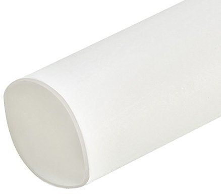 sourcing map Heat Shrink Tubing 1/4(6mm) Dia 5m Length 2:1 Heat Shrink Wrap Cable Sleeve Heatshrink Tube White