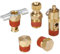 Hromee 5 Piece 1/4 Inch Compressor Air Tank Port Fittings Drain Valve Kit with Solid Brass Hex Head Plugs Winged Style and Twist Style Petcock 140 PSI Safety Valve