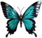 CIM Metall Wand-Deko - Butterfly Blue Morpho - 35cm x 25cm - 3D Wandbild - Schmetterling - Wandschmuck inkl. praktischer Wandbefestigung