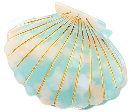 Haarklammer für Damen, Acetat, Muschel, modische Haarnadel, Zubehör für halbe Hochsteckfrisuren, Grün