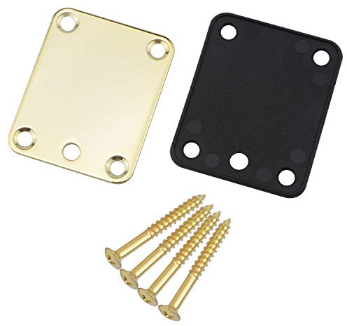 Swhmc 2 Pack Bass Guitar Neck Plate with Screws | Guitar Neck Joint Reinforce Board, For Electric Strat Tele Guitar