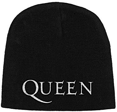 Queen Mütze Beanie Embroidered Band Logo Nue offiziell Schwarz One Size