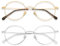 Cyxus Blaulichtfilter Brille 2 Stücke, Runde Metall Brille Ohne Sehstärke, Anti Blaulicht für Computer, Handy, Elektronischen Produkt