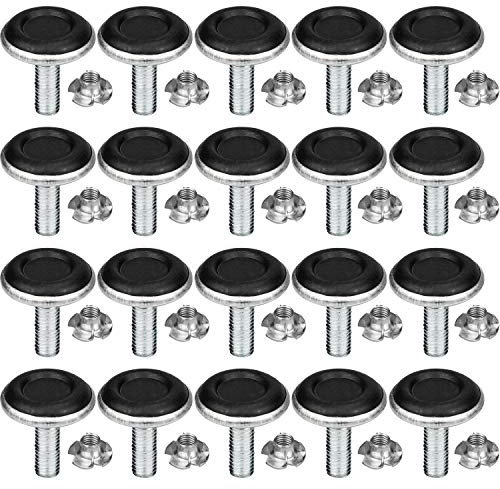 NATEE 20 Pack Pied Vérin Réglable pour Meuble, Pied de Nivellement Aevc T-écrou Filetage M8x20x30mm, Vis Support de Nivellement Pieds de Meuble, Chaise, Table