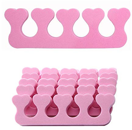 YYAOGAGNG 20pcs Soft Foam Sponge Toe Separators Finger Dividers Soft Sponge Finger Divider Spacer Nail Art Manicure Pedicure Tools