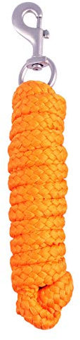 ARBO-INOX Anbindestrick mit Karabinerhaken in Satinoptik 2 Meter (Orange)