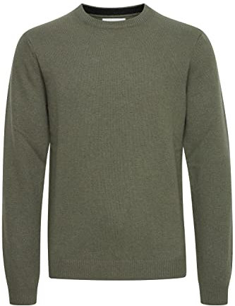 CASUAL FRIDAY CFKarl Herren Strickpullover Feinstrick Pullover mit Rippkragen Rippbündchen Regular fit, Größe:XXL, Farbe:Olivine Melange (1803161)