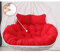 LQPHY Verdicken Hängesessel Kissen Doppel abnehmbare Ei Nest geformte Kissen, 2 Personen Sitzer Wicker Rattan Schaukel Pads für Patio Garden,Rot