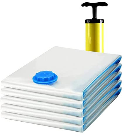 4 Paket Vakuumbeutel Aufbewahrungsbeutel Reise 2XL(120 x 80 cm)+2L(100 x 700 cm) Aufbewahrungsbeutel Reise Vakuum Wiederverwendbar Kleiderbeutel für Kleidung Bettdecken Bettwäsche Kissen
